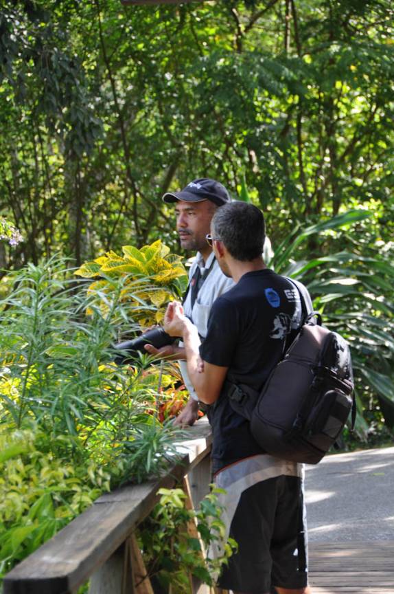 Com nosso guia Carlos na reserva em Pointe-à-Pierre, próximo à San Fernando, em Trinidad e Tobago